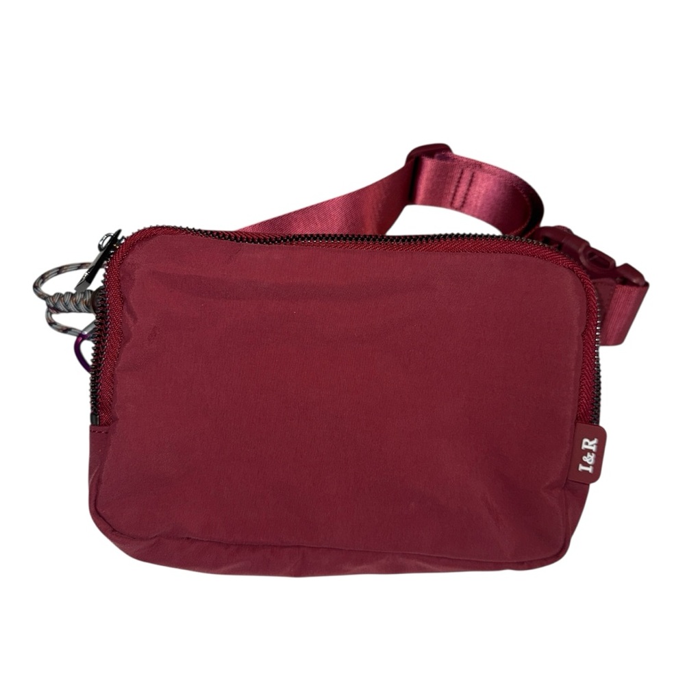 Iris & Rainbow Duo Iris 57" Long Strap Crossbody Bag in Wine